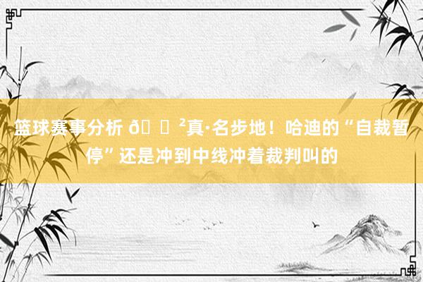 篮球赛事分析 😲真·名步地！哈迪的“自裁暂停”还是冲到中线冲着裁判叫的