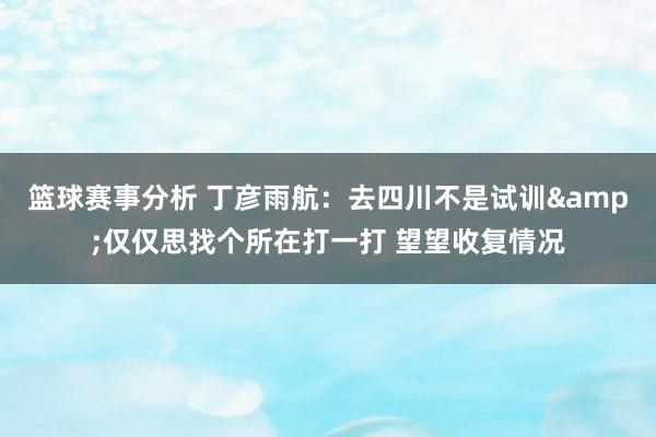 篮球赛事分析 丁彦雨航：去四川不是试训&仅仅思找个所在打一打 望望收复情况